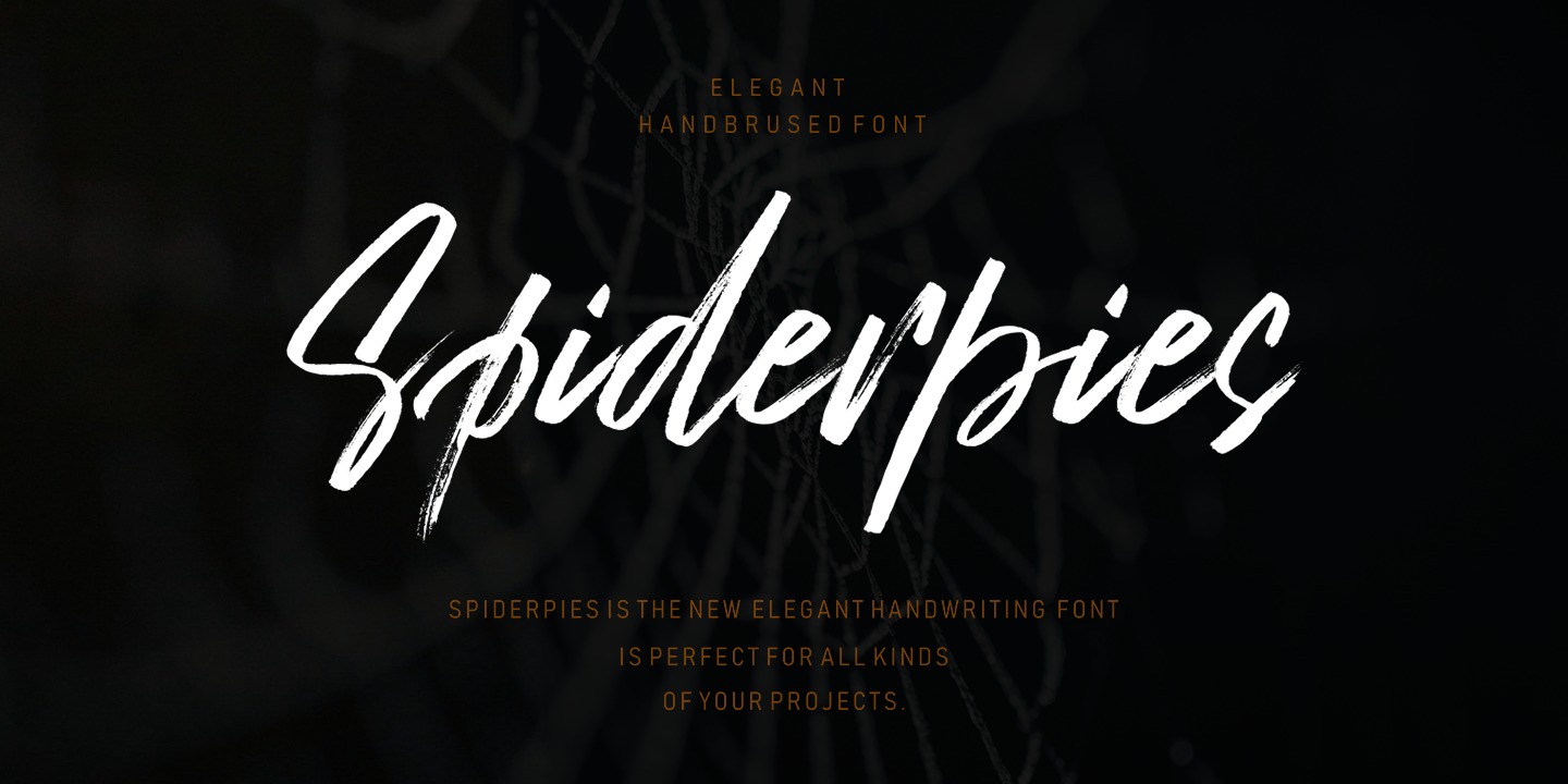 Beispiel einer Spiderpies-Schriftart